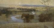 Arthur streeton Still glides the stream, and shall for ever glide oil on canvas